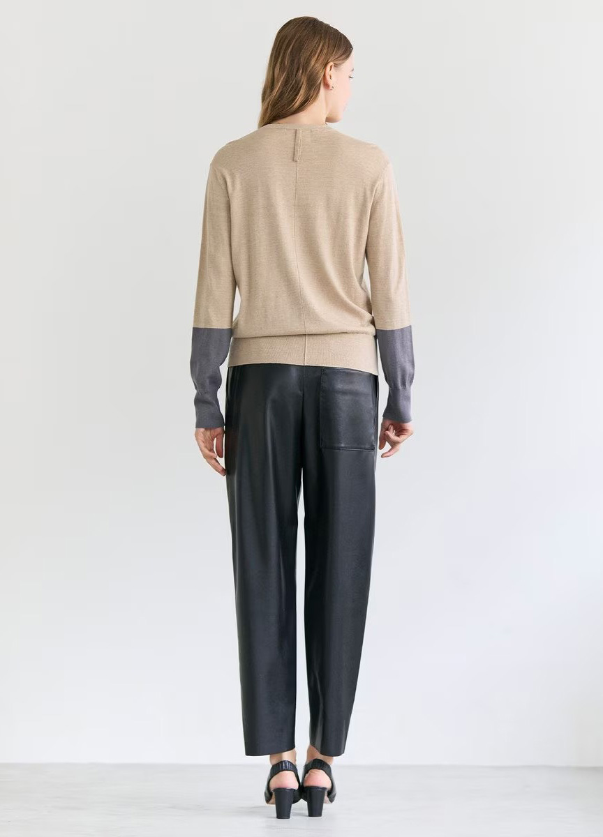 親膚撞色針織衫